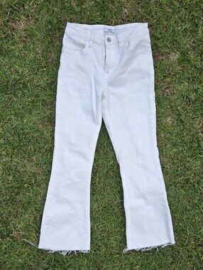 NWOT BAYEAS Emily Mid Rise Raw Hem Bootcut Denim Jeans